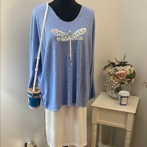 Blue Dragonfly Sweater by Locomy